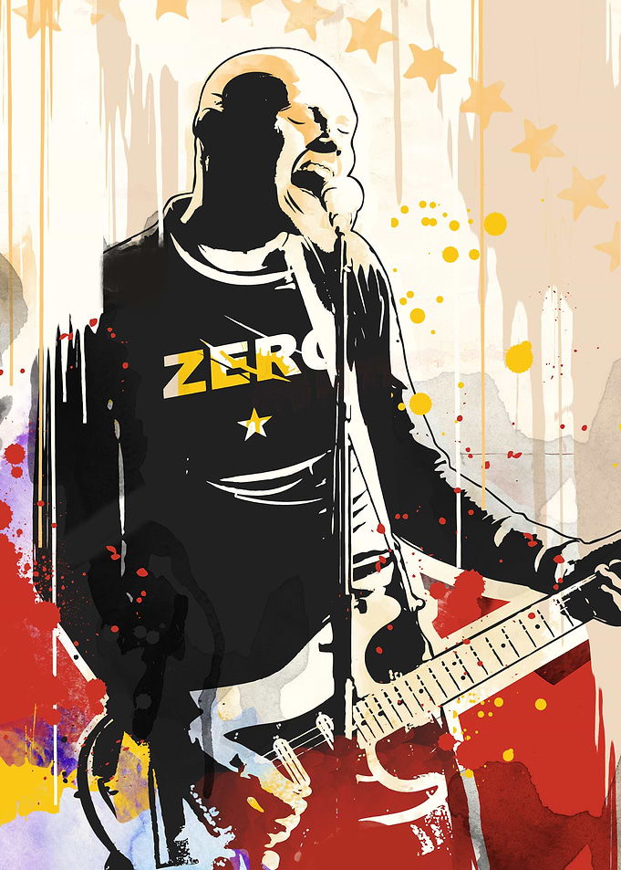 Billy Corgan Pop art style