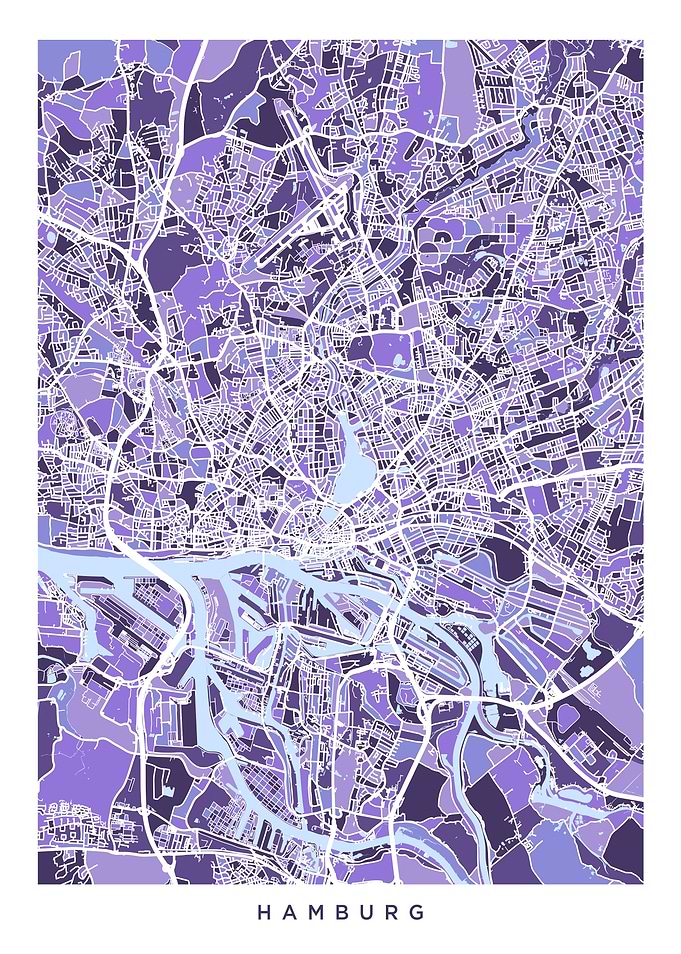 Hamburg Germany Map
