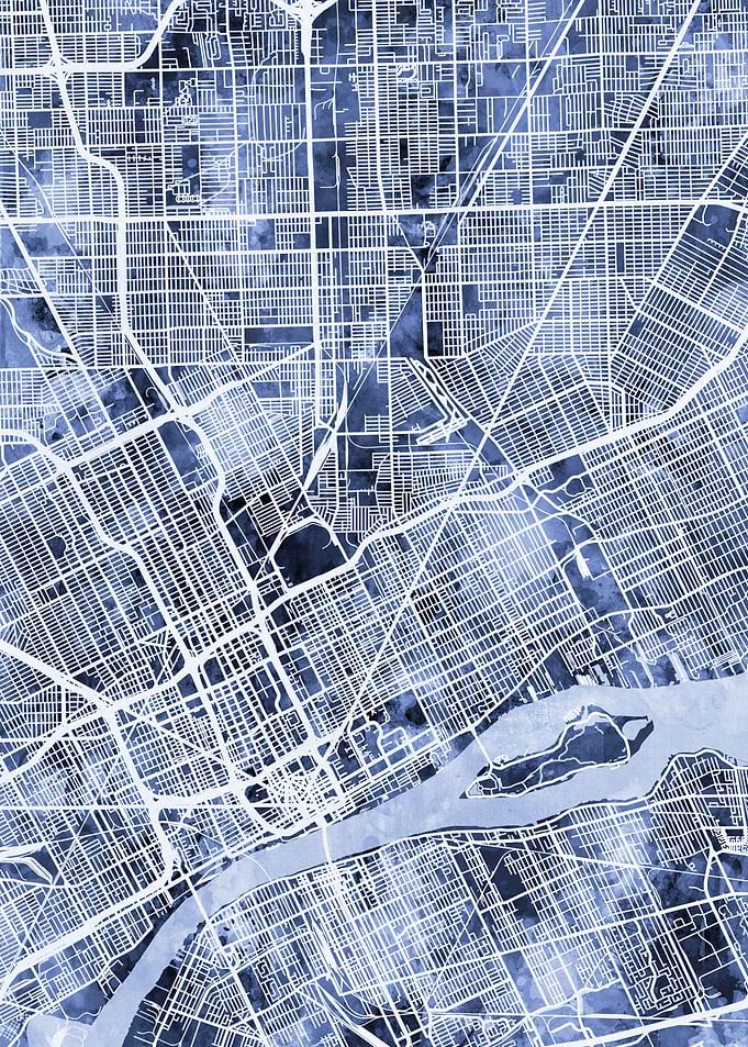 Detroit Michigan Map