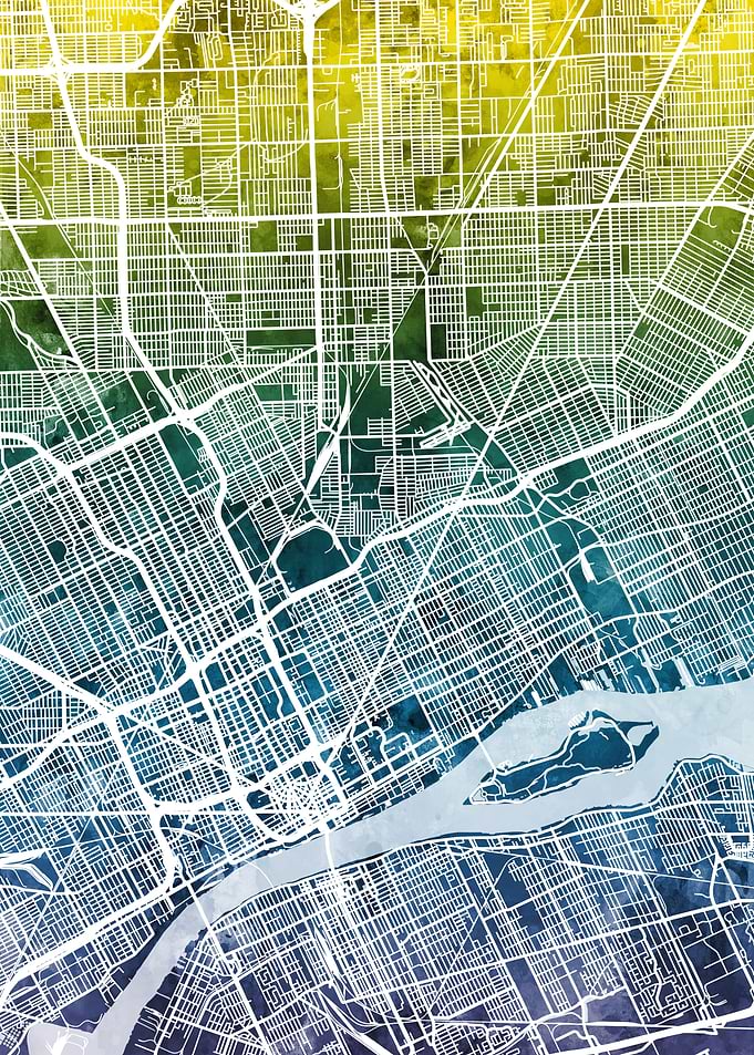 Detroit Michigan Map