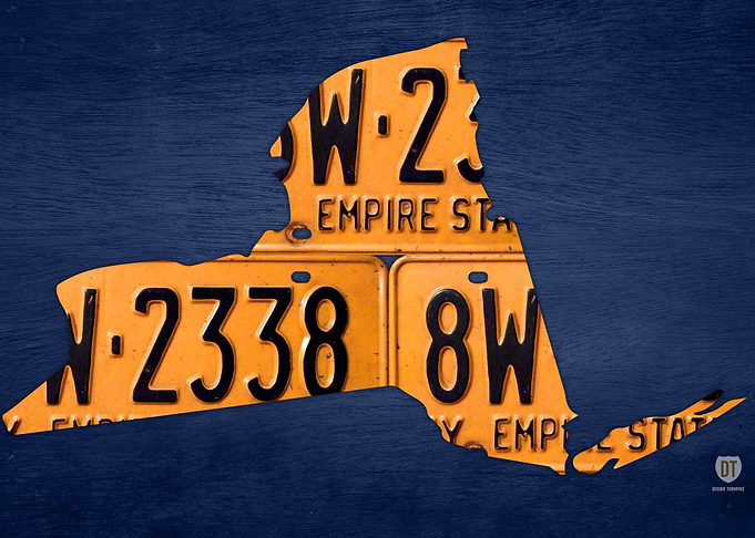New York License Plate Map