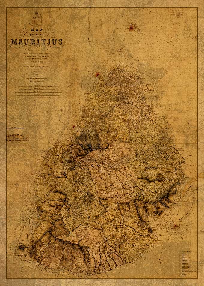 Map of Mauritius 1880