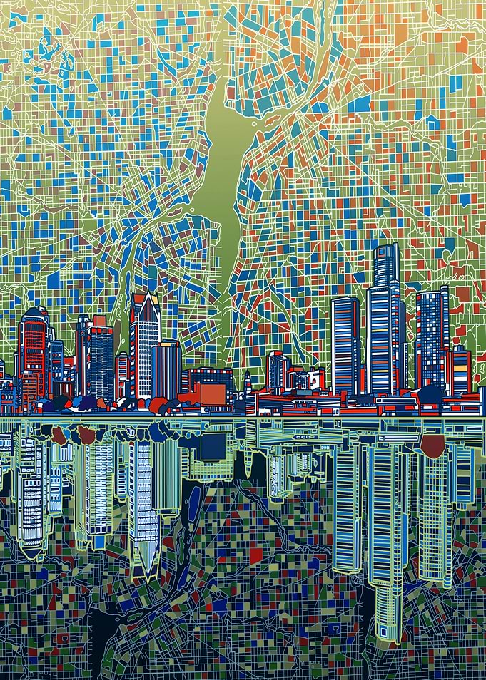 detroit city abstract