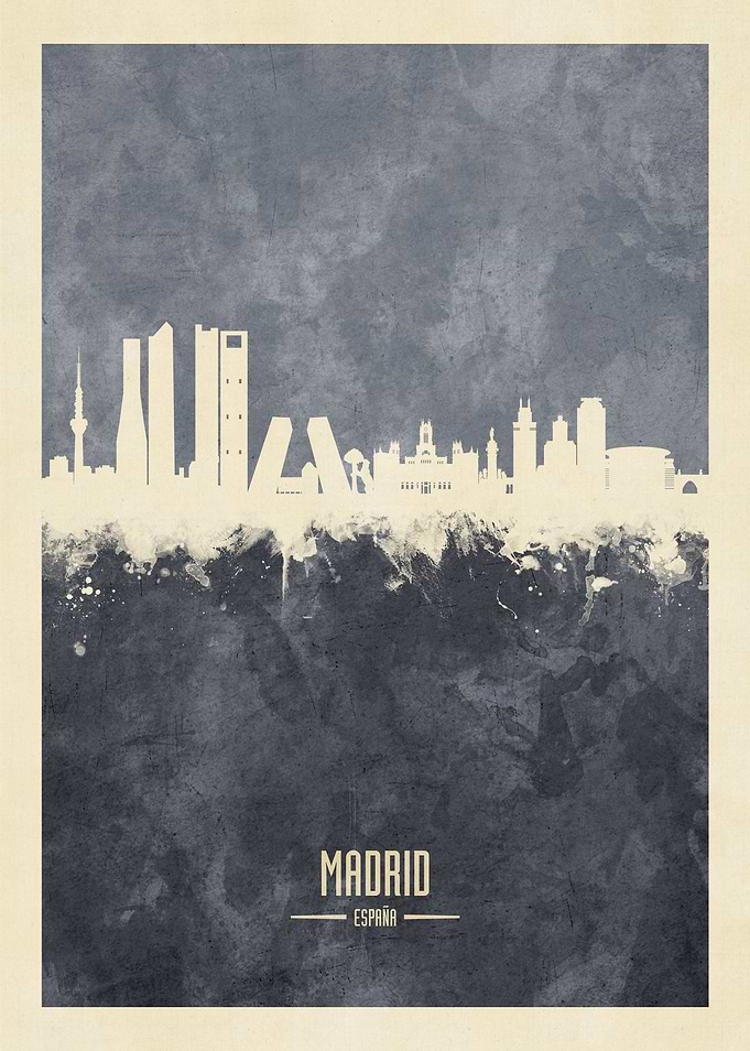 Madrid Spain Skyline
