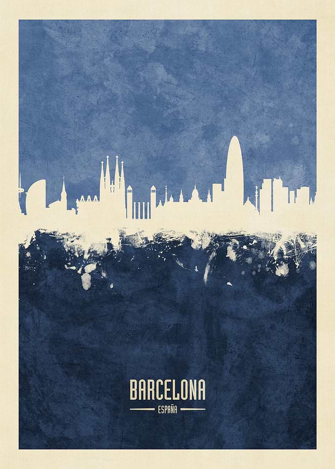 Barcelona Spain Skyline