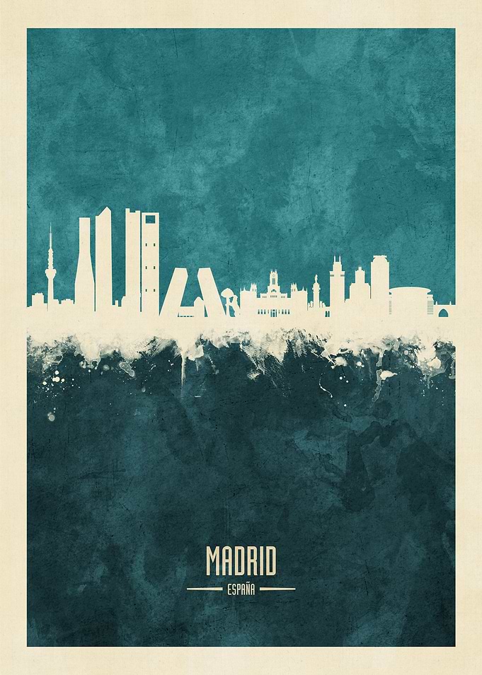 Madrid Spain Skyline