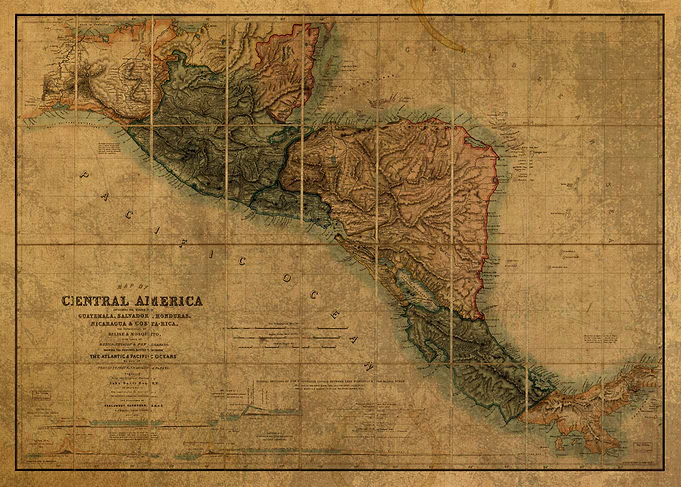 Map Central America 1850