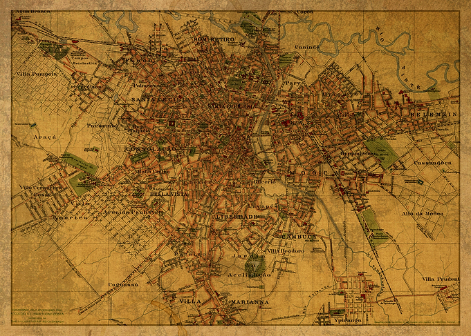 Map of Sao Paulo 1913