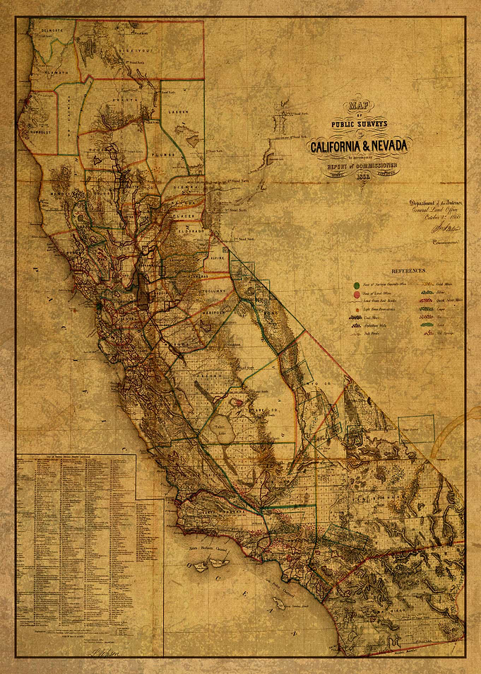 California Map 1866
