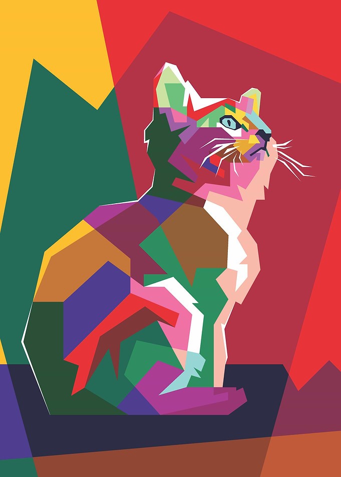 Cute Colorful Cat