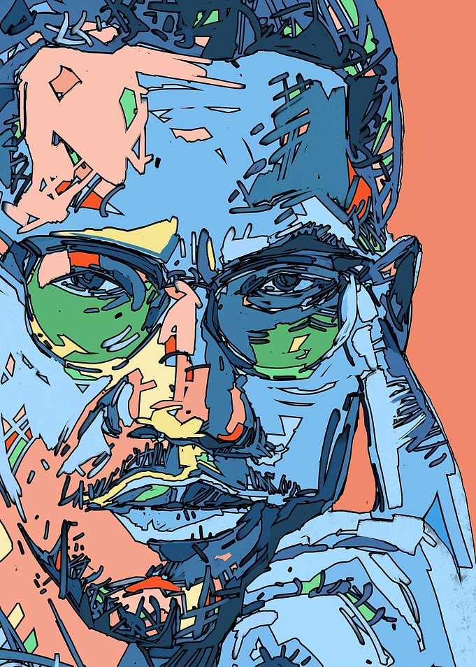 malcolm x portrait