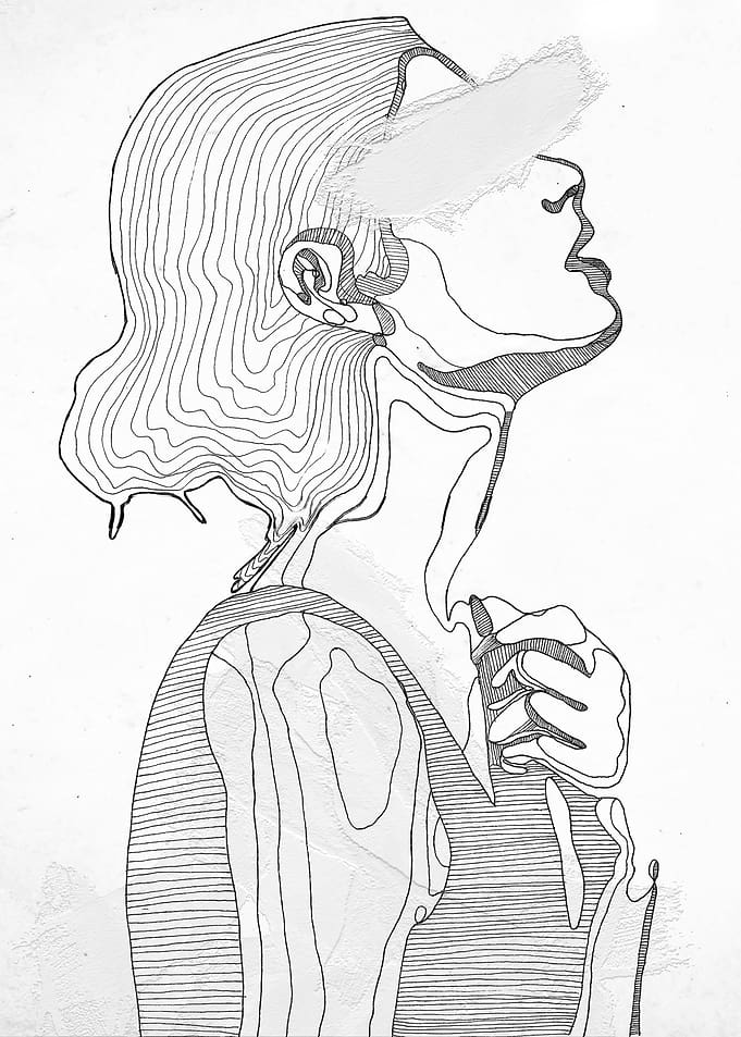 Woman Trace lines 1