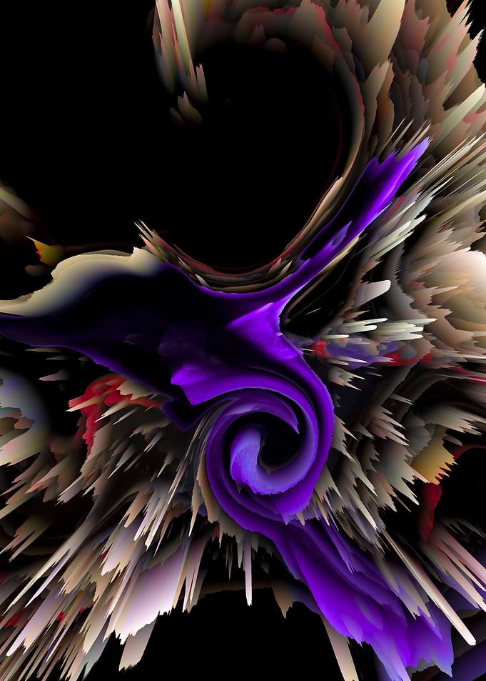 abstract glitch flow