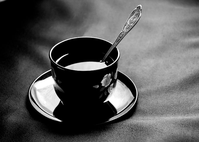 Cup of tea on a saucer