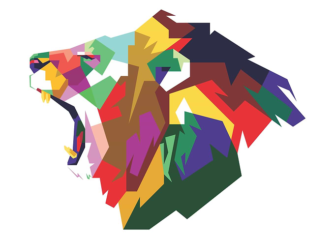 Amazing Full Color Lion