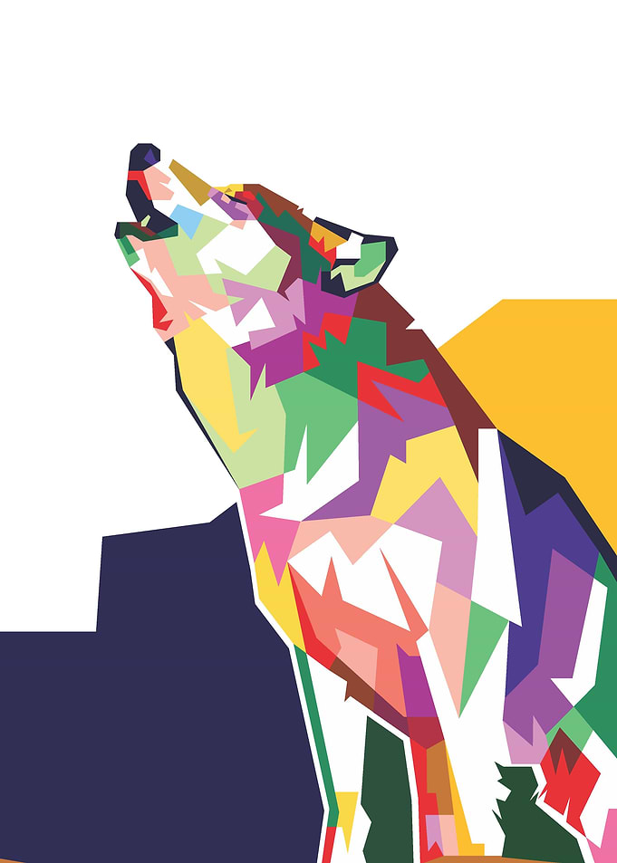 Colorful Wolf