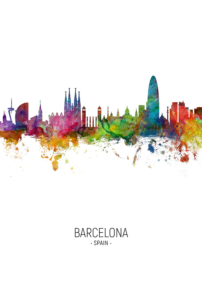 Barcelona Spain Skyline