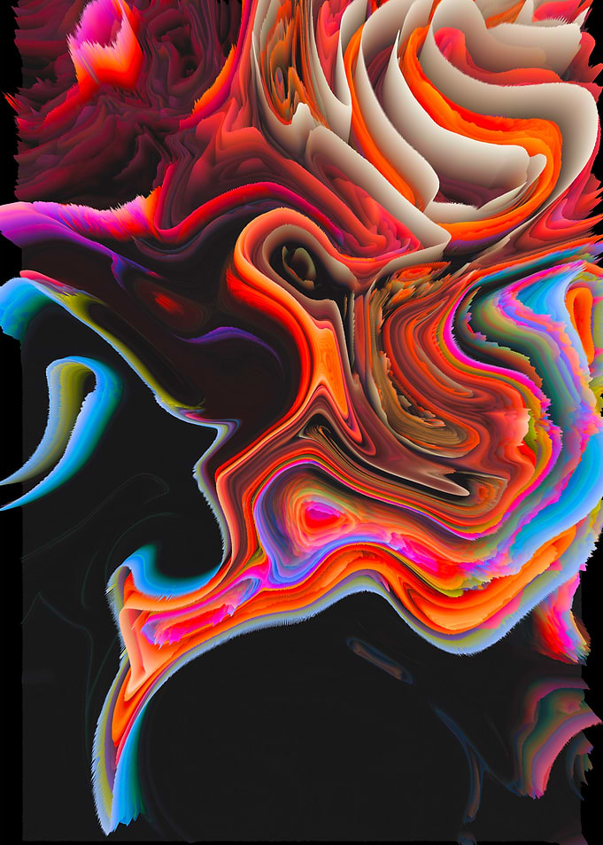 colorful abstract glitch