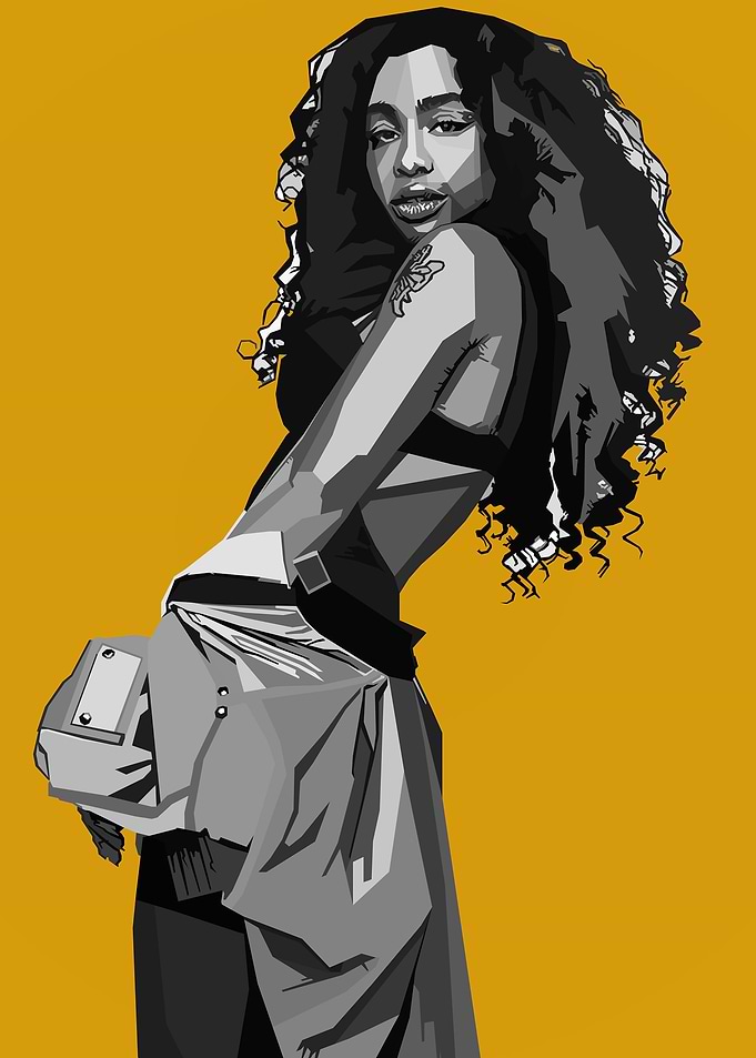 SZA Musican Wpap Pop Art