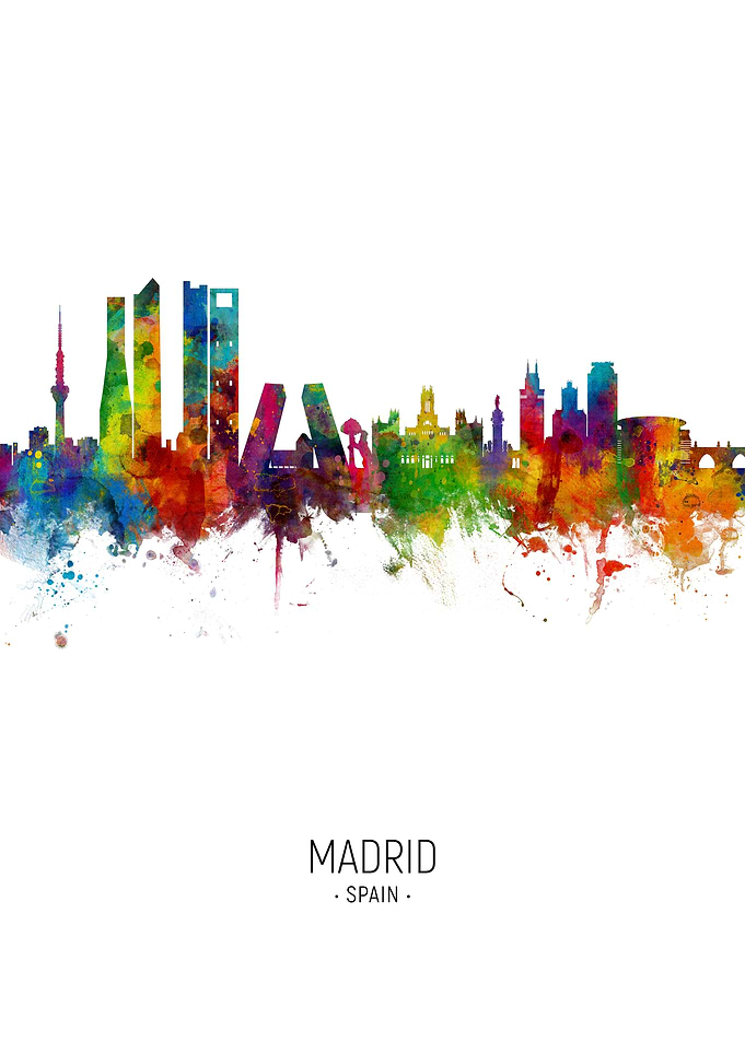Madrid Spain Skyline