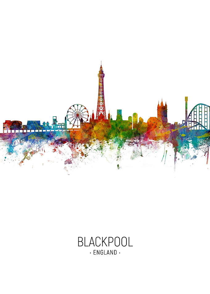 Blackpool England Skyline