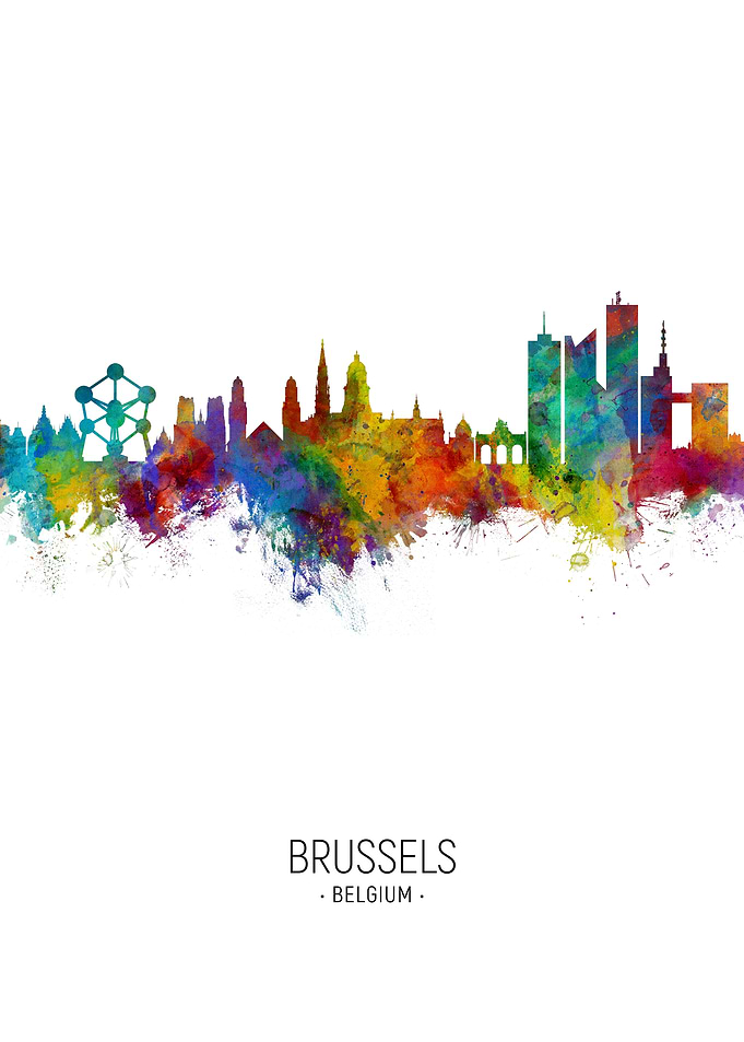 Brussels Belgium Skyline