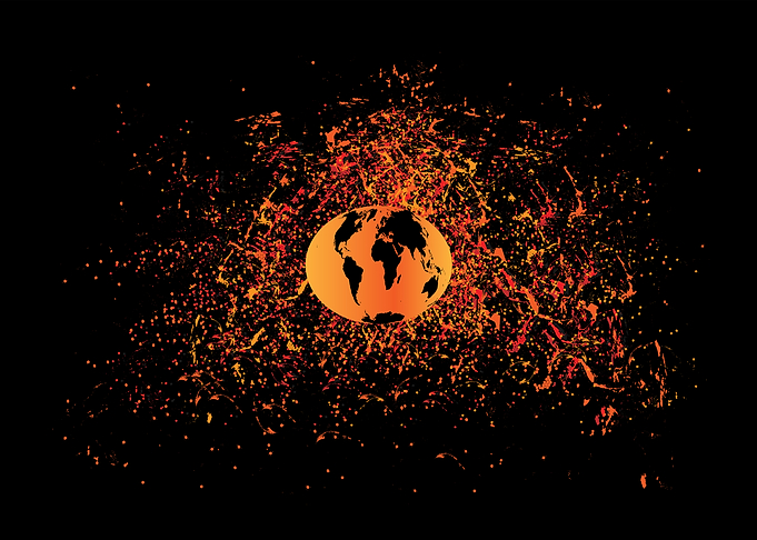 World planet in space