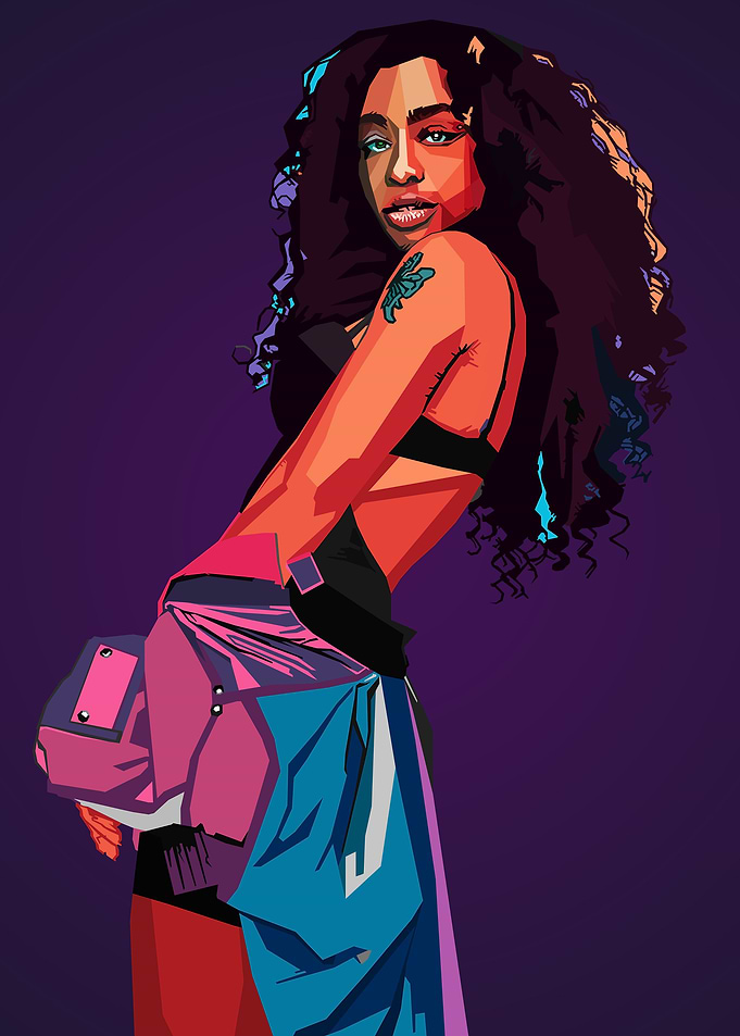 SZA Musican Wpap Pop Art