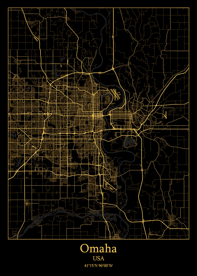 Omaha USA map