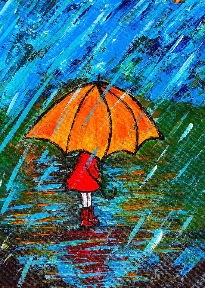 girl with umbrella