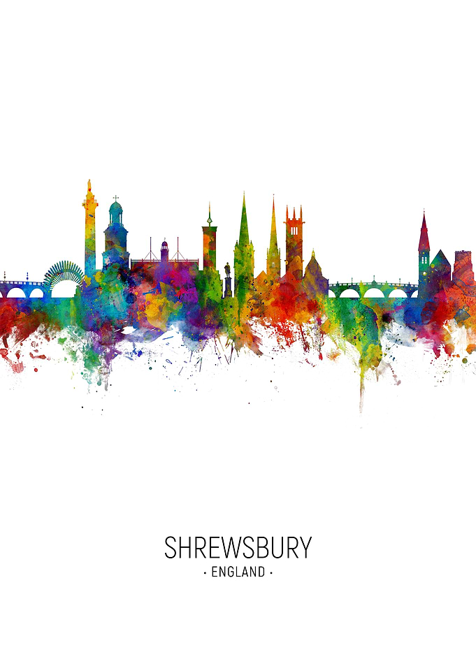 Shrewsbury England Skyline