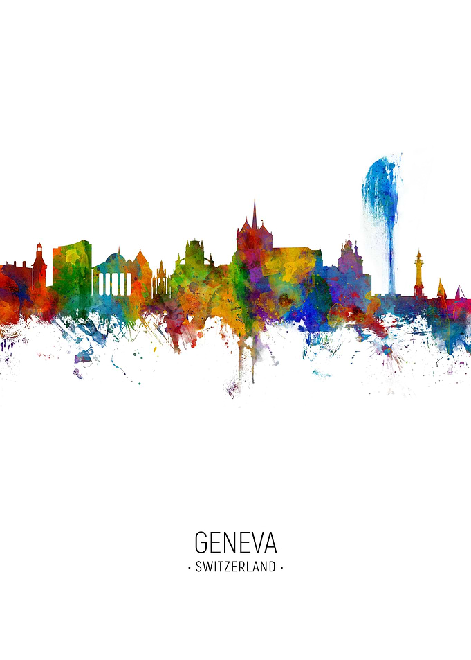 Geneva Switzerland Skyline