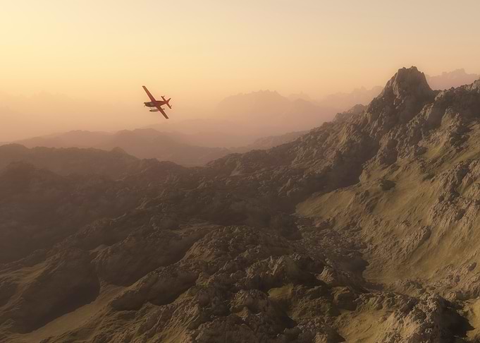 Red airplane