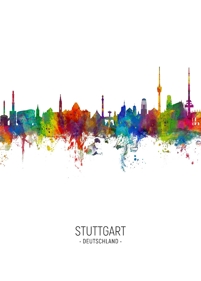 Stuttgart Germany Skyline