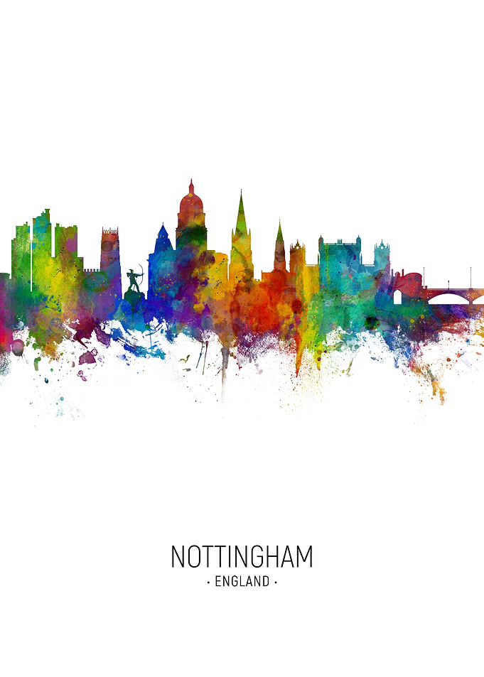 Nottingham England Skyline