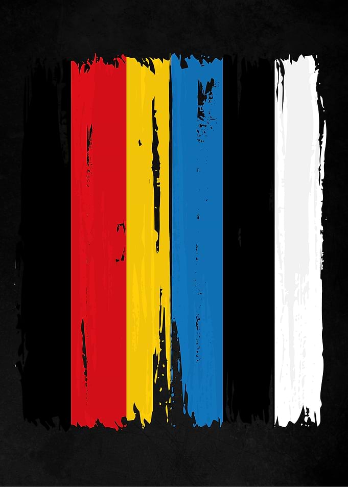 Germany Estonia Split Flag