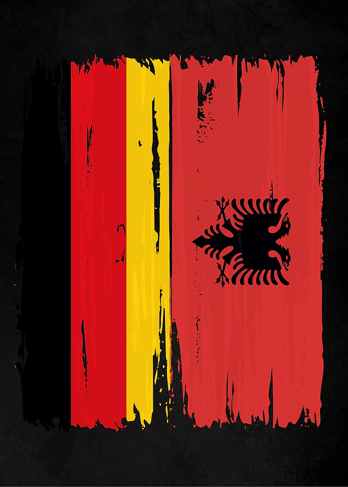 Germany Albania Split Flag