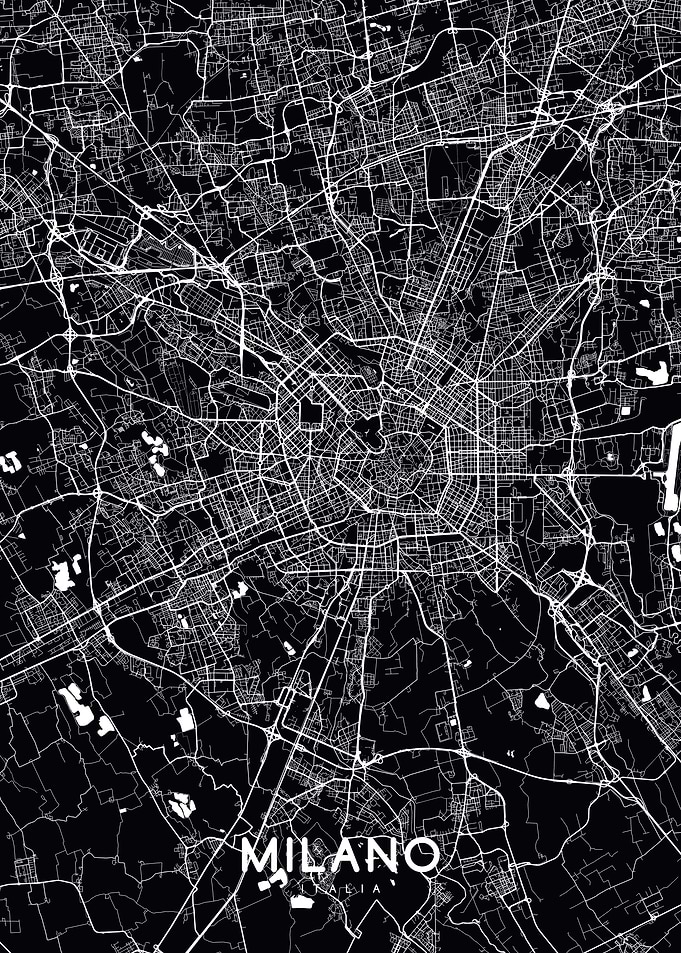 Milano map black