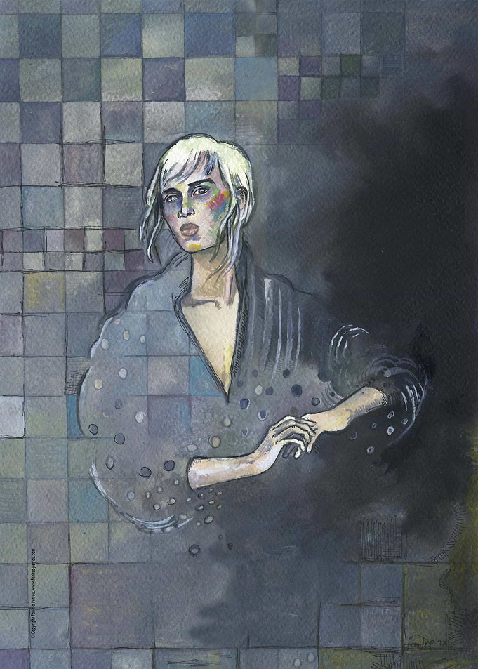 Checkered girl