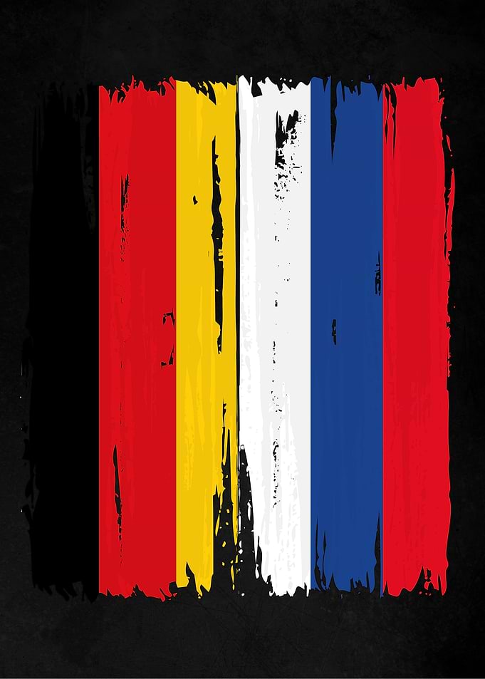 Germany Russia Split Flag
