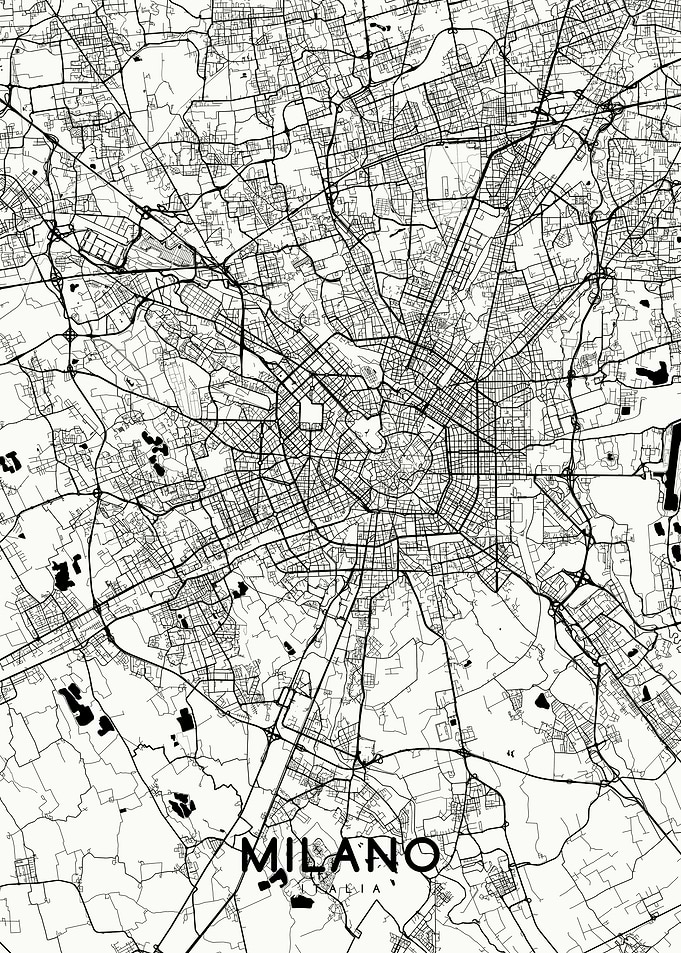 Milano map white