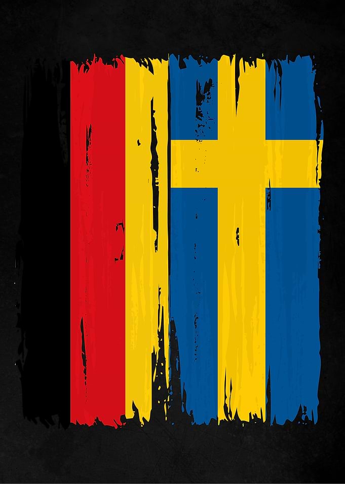 Germany Sweden Split Flag