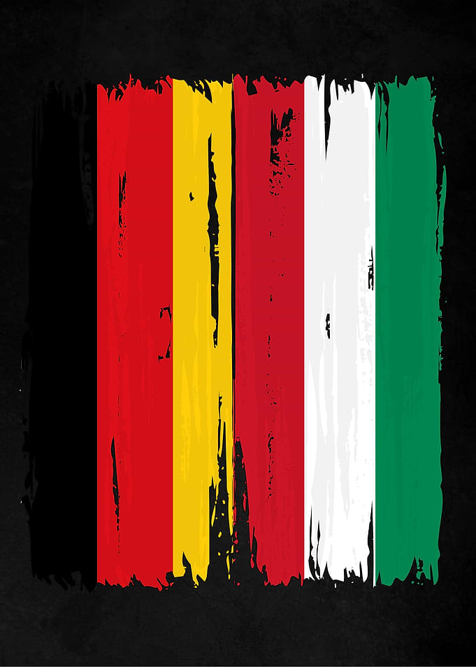 Germany Hungary Split Flag