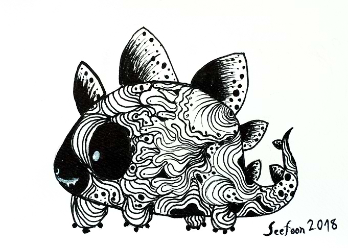 Baby Stegosaurus abstract
