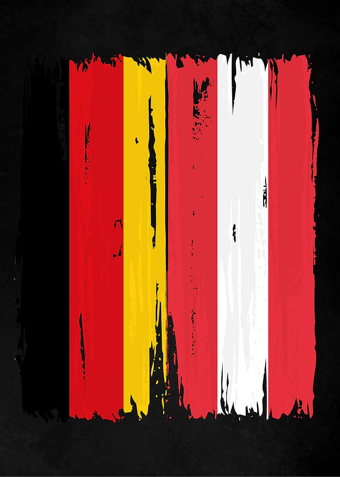 Germany Austria Split Flag