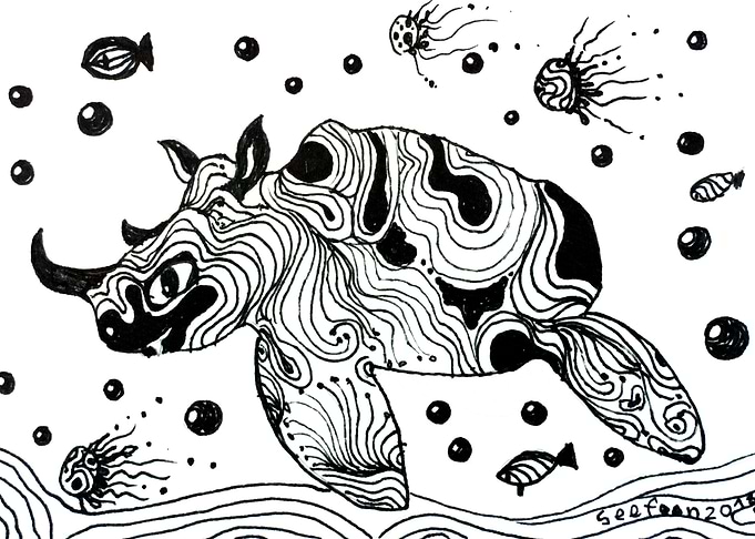 Sea rhinos rhinoceros