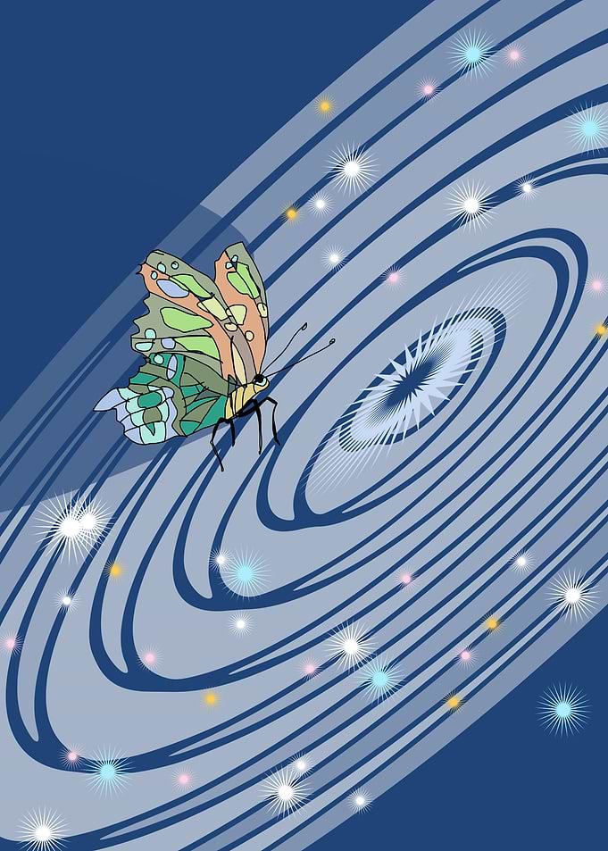 butterfly in space