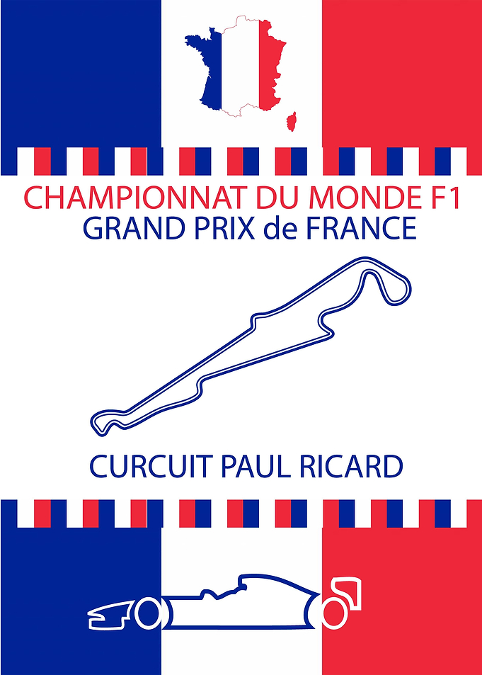 French Formula 1 GP Poster
