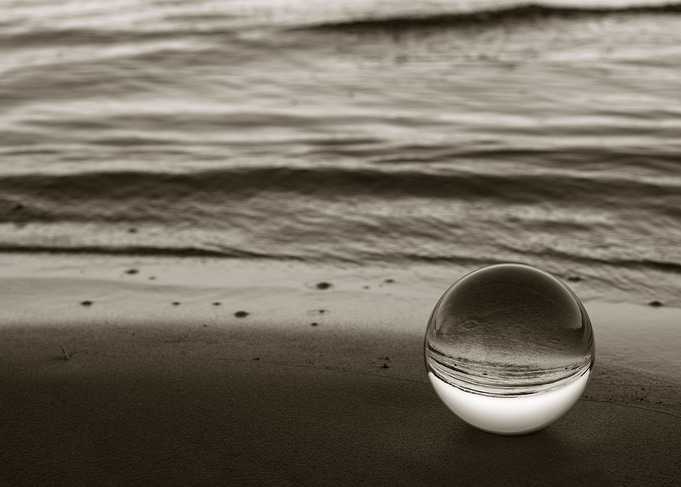 Ball on beach