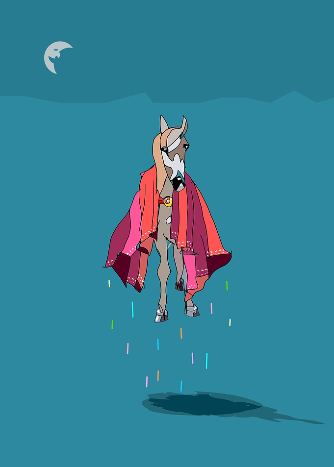 horse levitating
